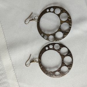 Metal earrings with holes